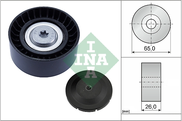 Deflection/Guide Pulley, V-ribbed belt